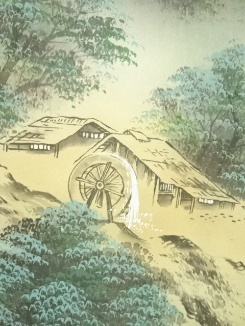 肉筆 彩色山水 絵画 日本画 彩色山水 （田崎春瑤） 【肉筆】【日本画】【日本の